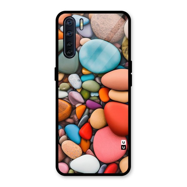 Colourful Stones Glass Back Case for Oppo F15