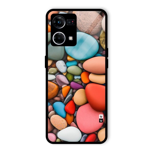 Colourful Stones Glass Back Case for Oppo F21 Pro 4G