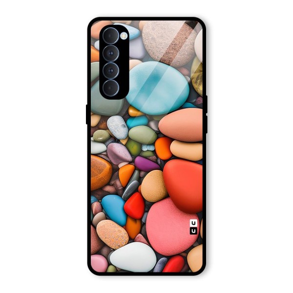 Colourful Stones Glass Back Case for Oppo Reno4 Pro