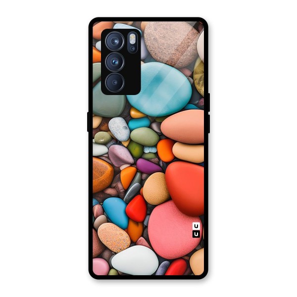 Colourful Stones Glass Back Case for Oppo Reno6 Pro 5G