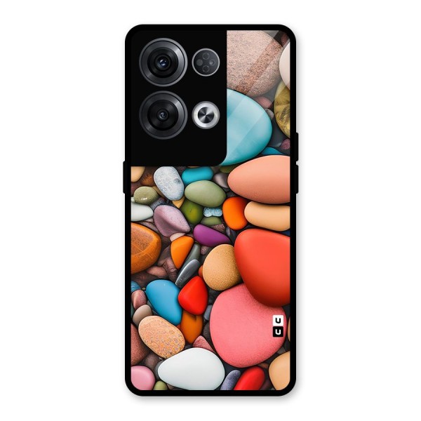 Colourful Stones Glass Back Case for Oppo Reno8 Pro 5G