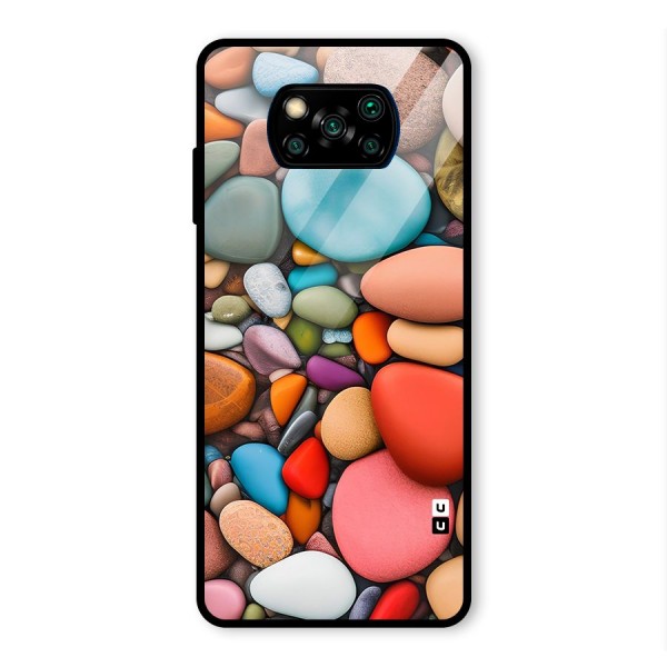 Colourful Stones Glass Back Case for Poco X3 Pro