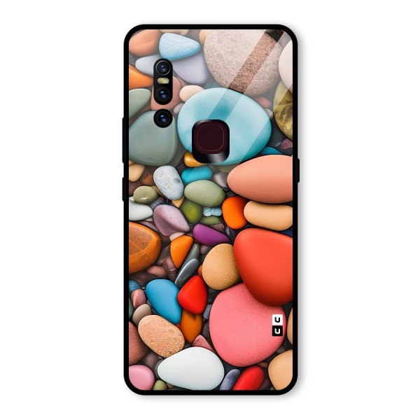 Colourful Stones Glass Back Case for Vivo V15