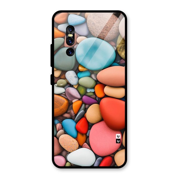 Colourful Stones Glass Back Case for Vivo V15 Pro