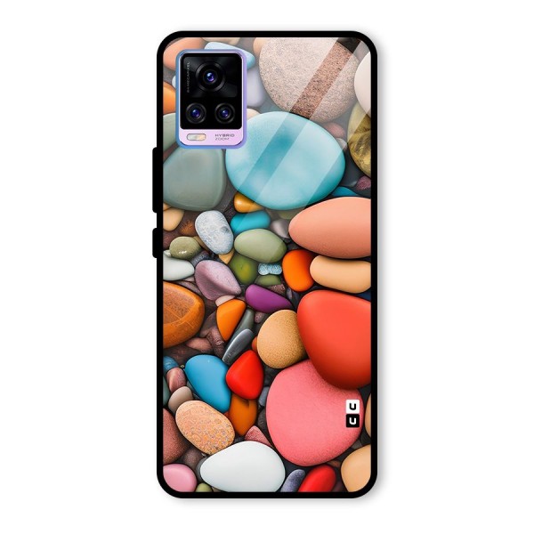 Colourful Stones Glass Back Case for Vivo V20 Pro