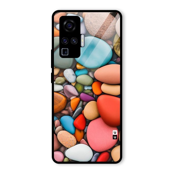 Colourful Stones Glass Back Case for Vivo X50 Pro