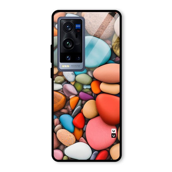 Colourful Stones Glass Back Case for Vivo X60 Pro Plus