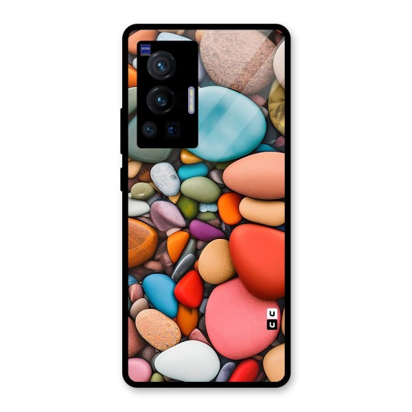 Colourful Stones Glass Back Case for Vivo X70 Pro