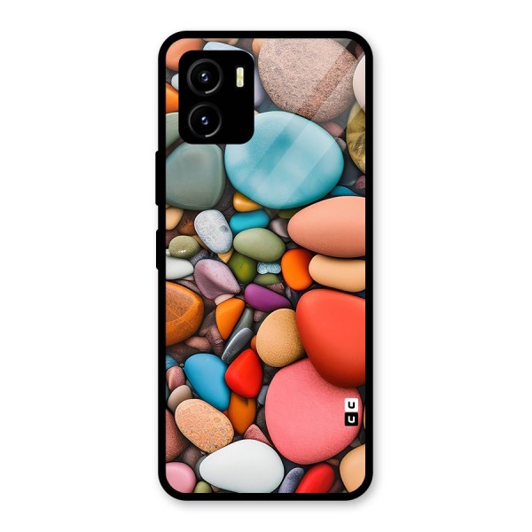 Colourful Stones Glass Back Case for Vivo Y15s