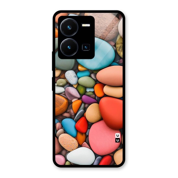 Colourful Stones Glass Back Case for Vivo Y35