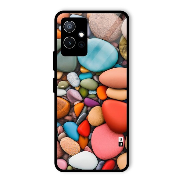 Colourful Stones Glass Back Case for Vivo iQOO Z6