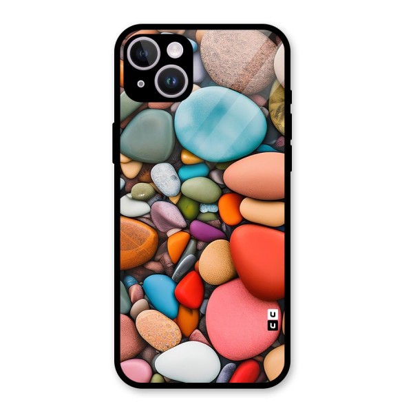 Colourful Stones Glass Back Case for iPhone 14 Plus