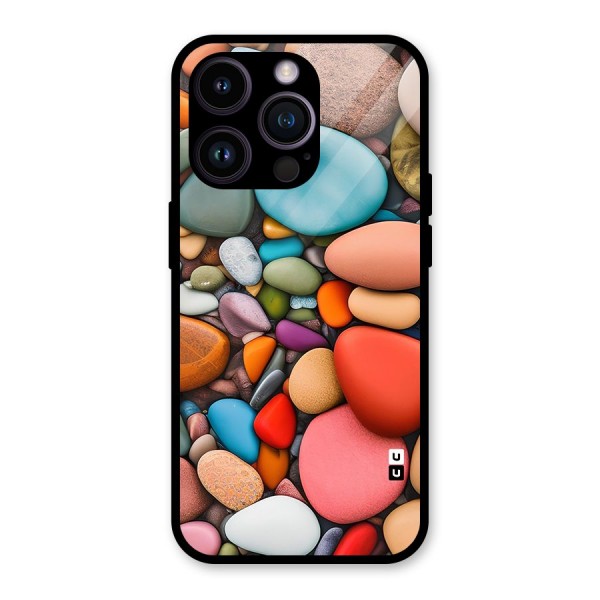 Colourful Stones Glass Back Case for iPhone 14 Pro