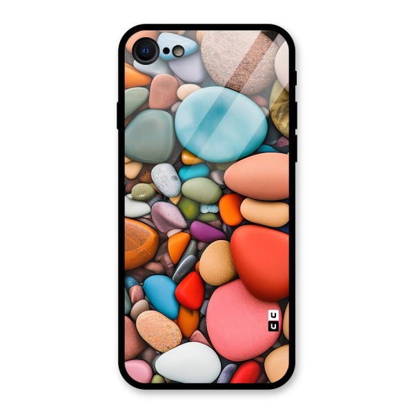 Colourful Stones Glass Back Case for iPhone 8