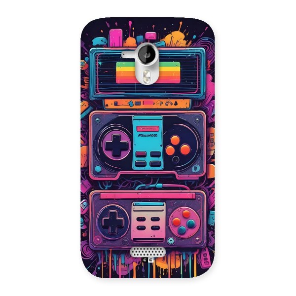 Comic Gaming Console Back Case for Canvas HD A116