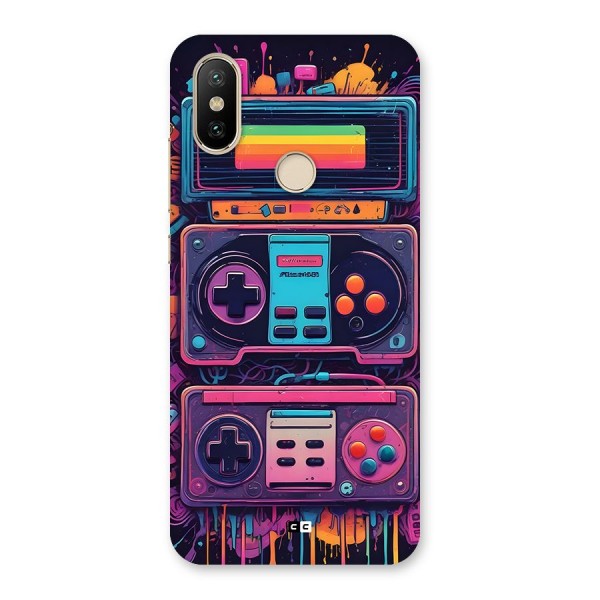 Comic Gaming Console Back Case for Mi A2