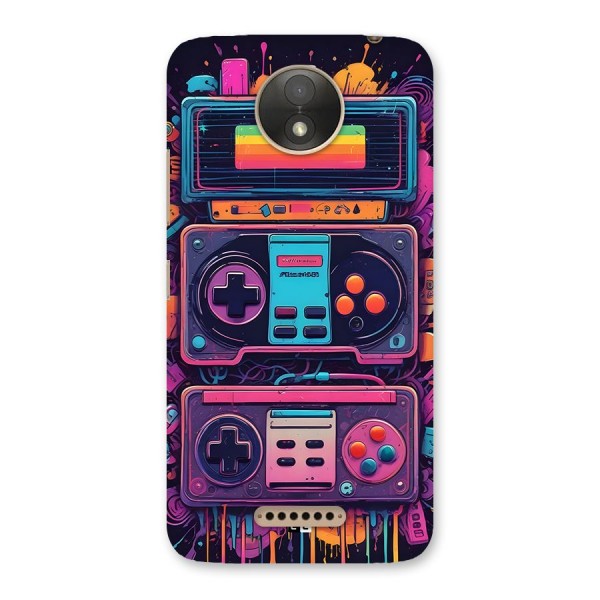 Comic Gaming Console Back Case for Moto C Plus