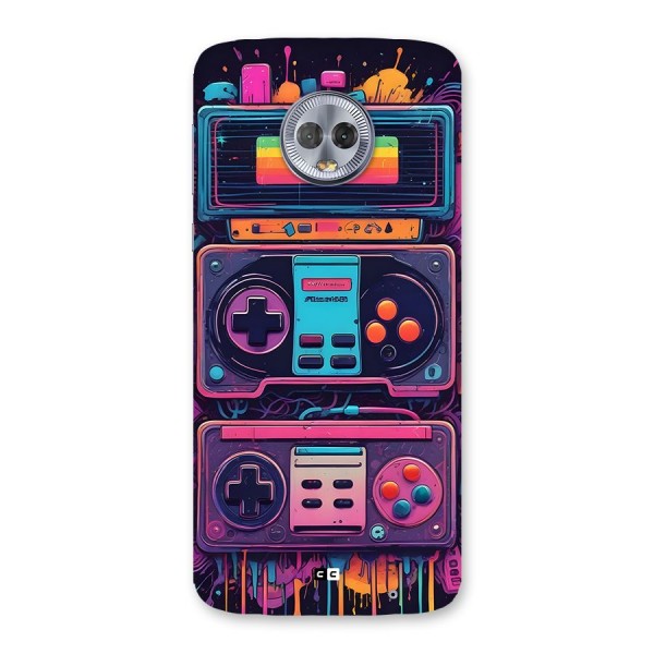 Comic Gaming Console Back Case for Moto G6 Plus