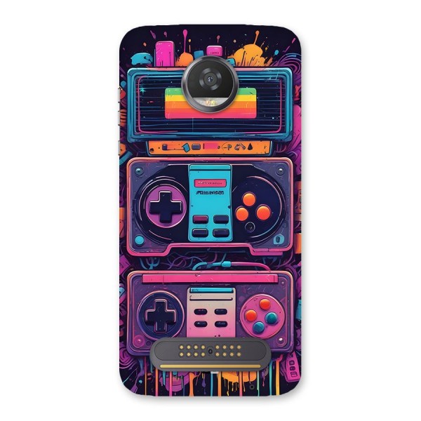 Comic Gaming Console Back Case for Moto Z2 Play