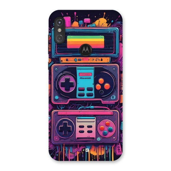 Comic Gaming Console Back Case for Motorola One Power