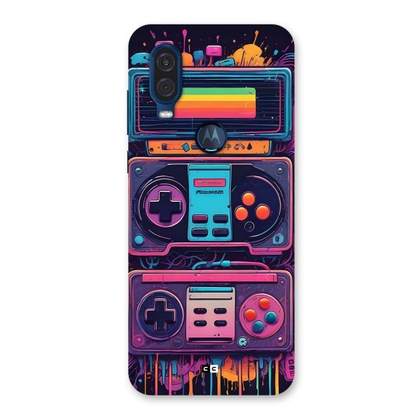 Comic Gaming Console Back Case for Motorola One Vision