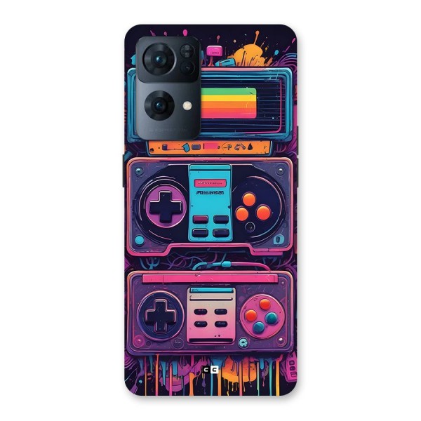 Comic Gaming Console Back Case for Oppo Reno7 Pro 5G