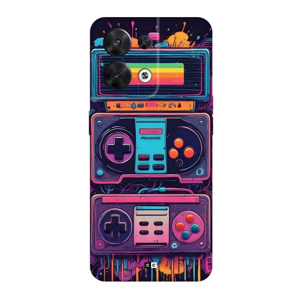 Comic Gaming Console Back Case for Oppo Reno8 5G