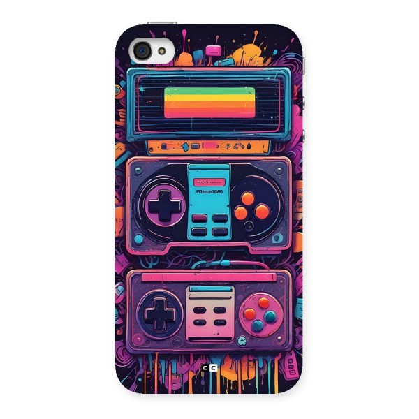 Comic Gaming Console Back Case for iPhone 4 4s