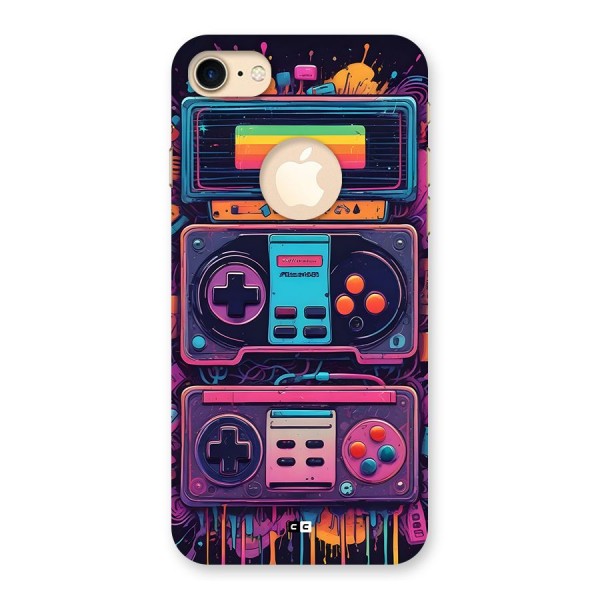 Comic Gaming Console Back Case for iPhone 8 Logo Cut