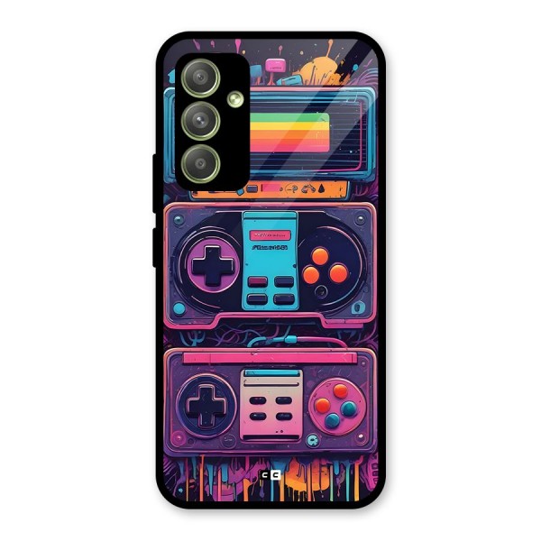 Comic Gaming Console Glass Back Case for Galaxy A54