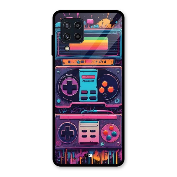 Comic Gaming Console Glass Back Case for Galaxy M32