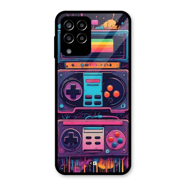 Comic Gaming Console Glass Back Case for Galaxy M33