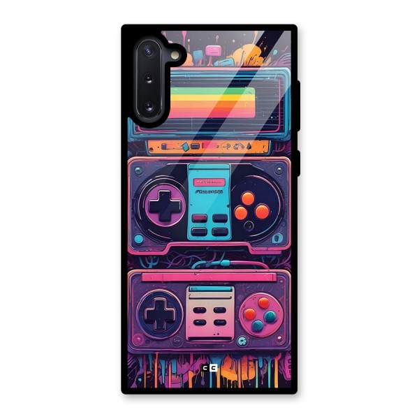 Comic Gaming Console Glass Back Case for Galaxy Note 10