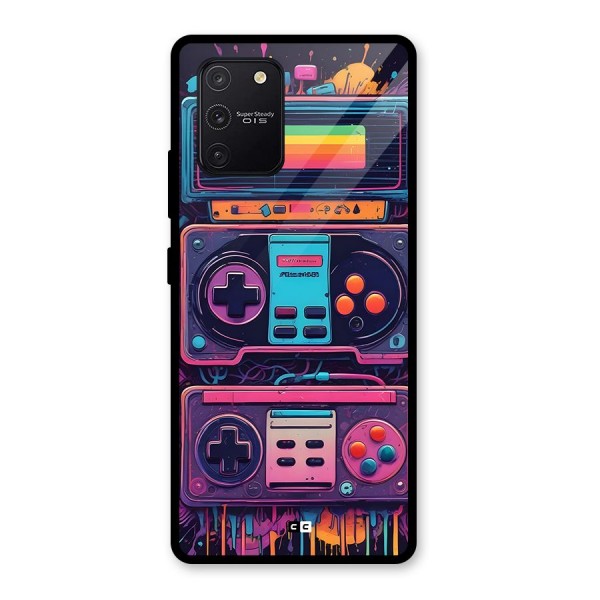 Comic Gaming Console Glass Back Case for Galaxy S10 Lite