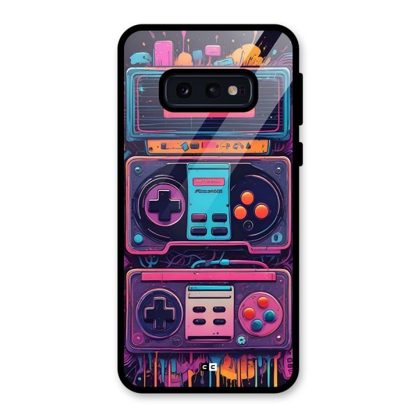 Comic Gaming Console Glass Back Case for Galaxy S10e