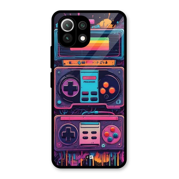 Comic Gaming Console Glass Back Case for Mi 11 Lite