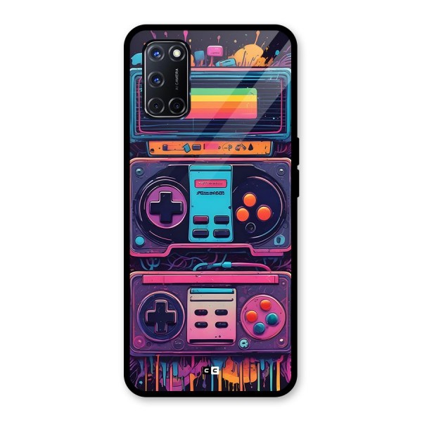 Comic Gaming Console Glass Back Case for Oppo A52