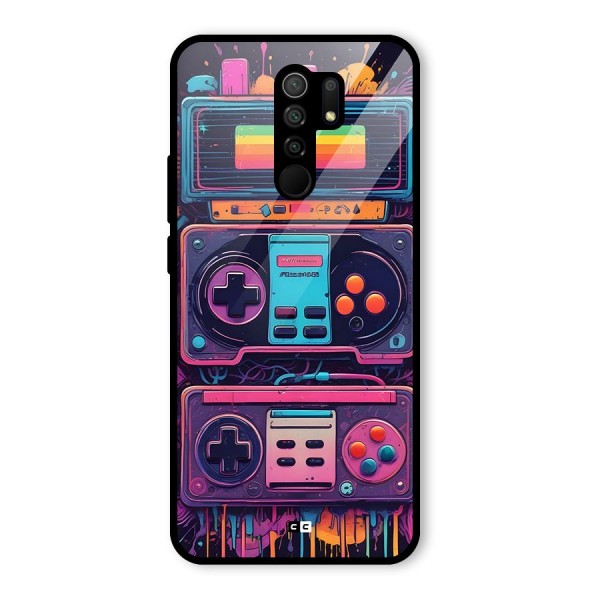 Comic Gaming Console Glass Back Case for Poco M2