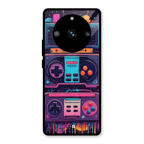 Comic Gaming Console Glass Back Case for Realme 11 Pro