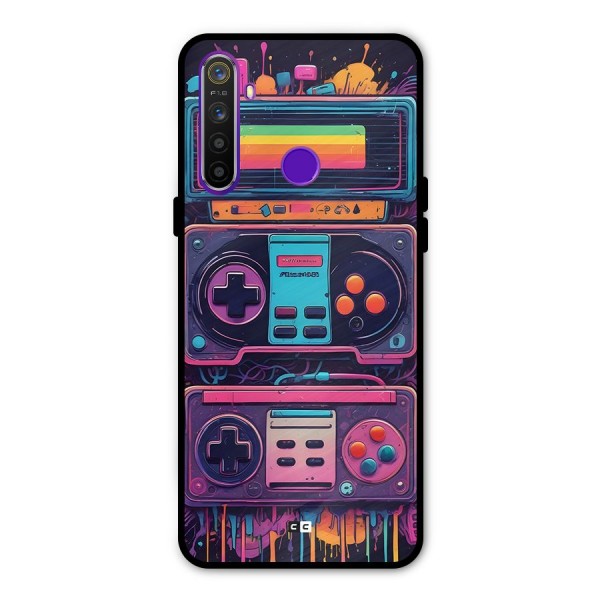 Comic Gaming Console Glass Back Case for Realme 5s