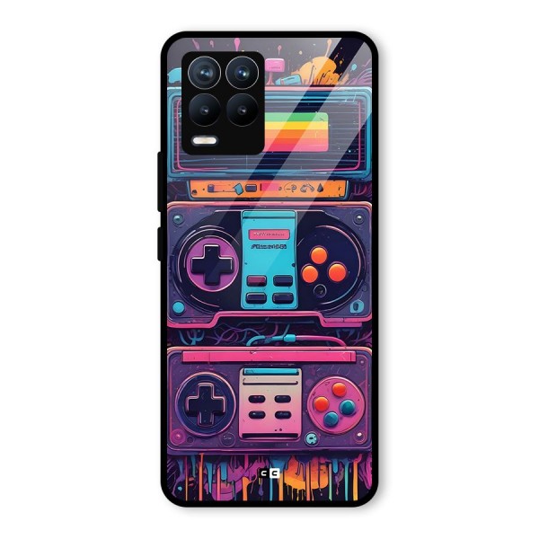 Comic Gaming Console Glass Back Case for Realme 8 Pro