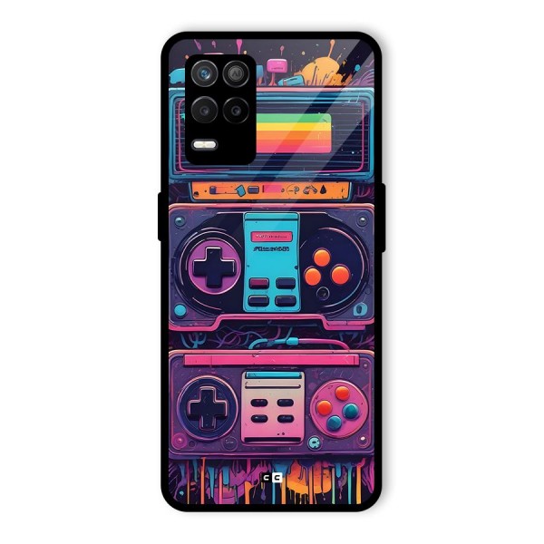 Comic Gaming Console Glass Back Case for Realme 8s 5G