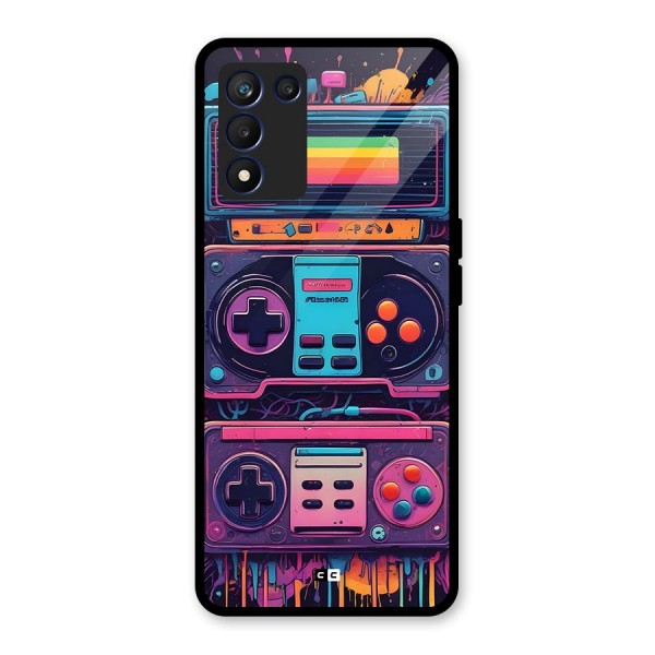 Comic Gaming Console Glass Back Case for Realme 9 5G Speed