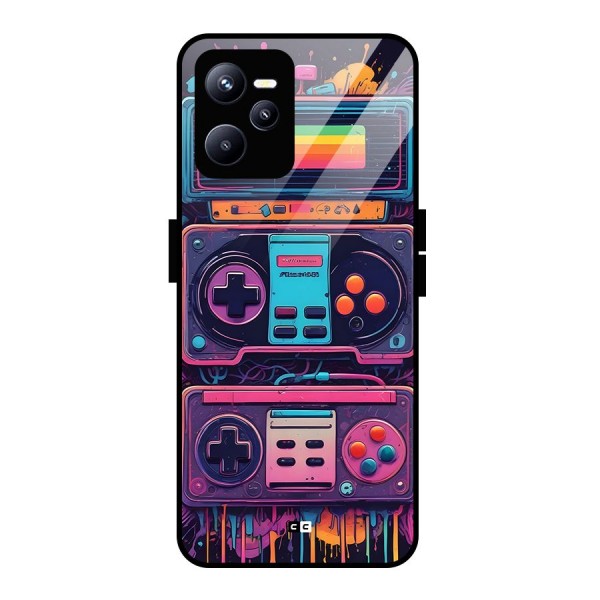 Comic Gaming Console Glass Back Case for Realme C35