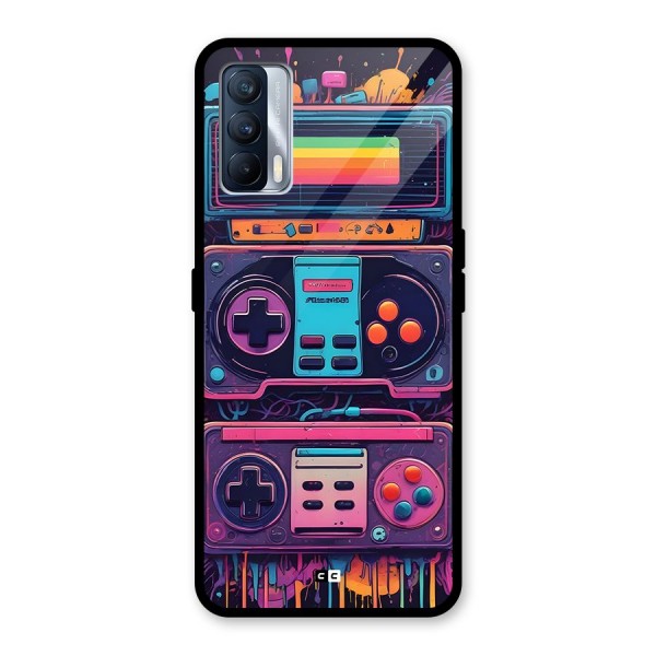 Comic Gaming Console Glass Back Case for Realme X7