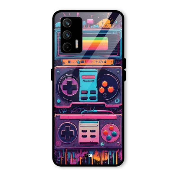 Comic Gaming Console Glass Back Case for Realme X7 Max