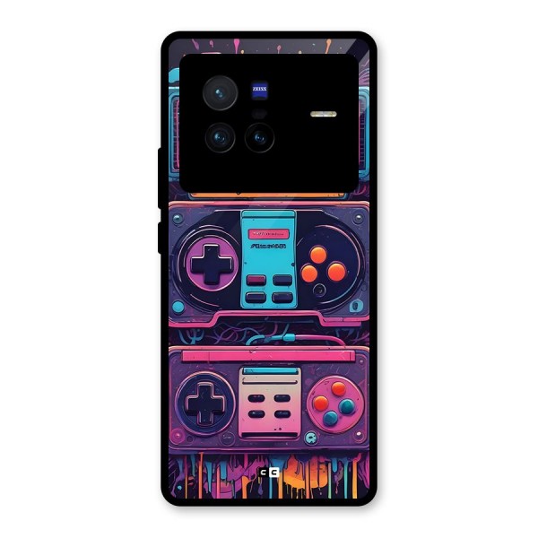 Comic Gaming Console Glass Back Case for Vivo X80