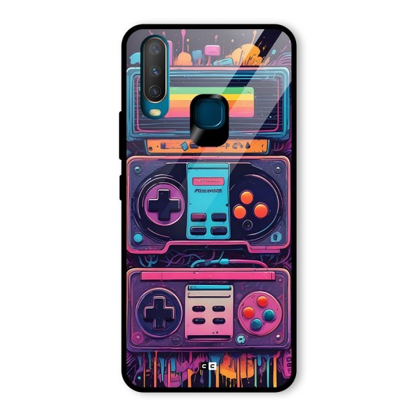 Comic Gaming Console Glass Back Case for Vivo Y12