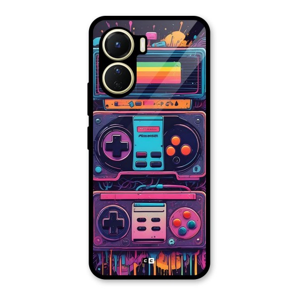 Comic Gaming Console Glass Back Case for Vivo Y16