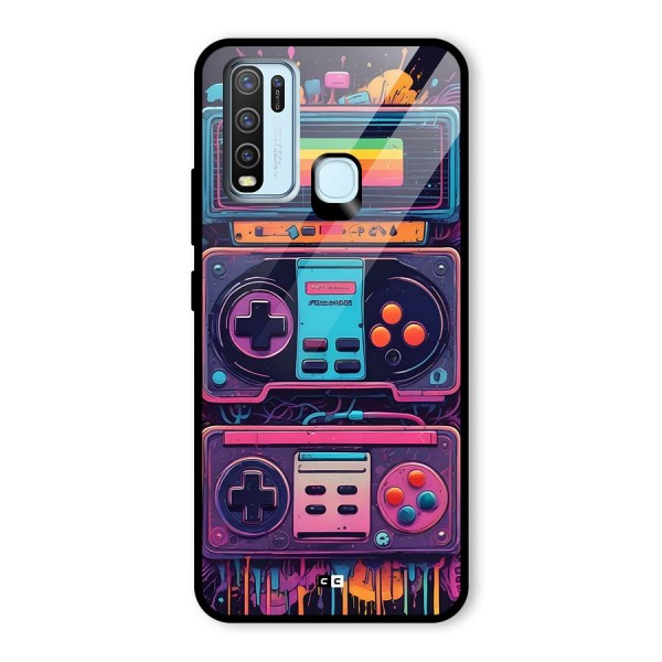 Comic Gaming Console Glass Back Case for Vivo Y50